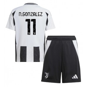 Juventus Nicolas Gonzalez #11 Dětské Domácí dres komplet 2024-25 Krátký Rukáv (+ trenýrky)